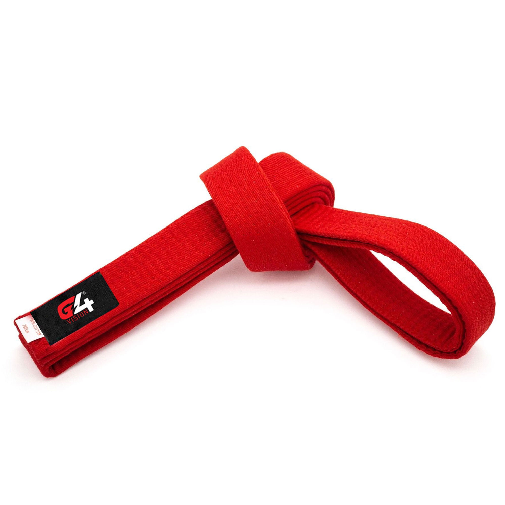 G4 VISION Karate Belt Wide Double Wrap Martial Arts All Solid Color