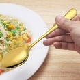 thumbnail image 6 of Set of 12, Gold Plated Stainless Steel Dinner Forks and Spoons, findTop Heavy-duty Forks ( 8 Inch ) and Spoons ( 7 Inch ) Cutlery Set- Gold, 6 of 9