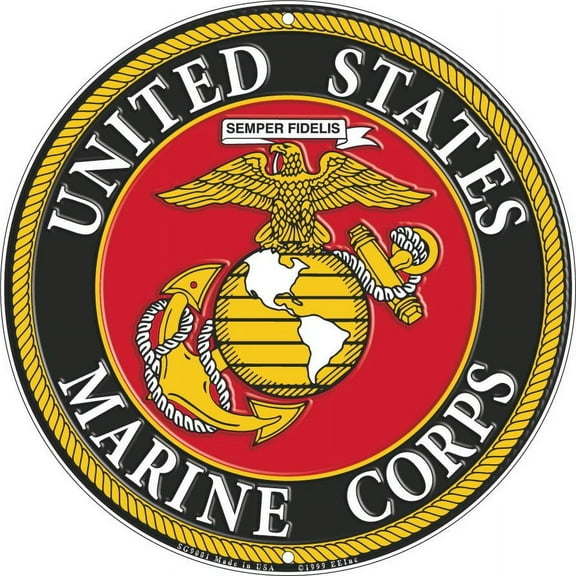 Eagle Emblems SG9001 Sign - U.S.Marines Logo - 12 in.
