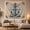 Anchor Compass, variant on Ship's Wheel Around Sailboat on Stylized Waves, Nostalgic Vintage for Ocean Lovers, Nautical Emblem Decor, Housewarming Gift, Tapestry Wall Hanging for Bedroom, Living Room and Den