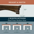 thumbnail image 3 of Mantels Direct Salem 60 Inch Wood Mantel Shelf With Arched Corbels - Mocha, 3 of 6