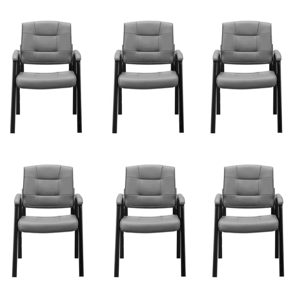 Mindy Dining Chairs Set of 6, Gray Fabric – Office Waiting Room Chairs
