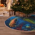 thumbnail image 6 of Daiia Ice Blue Ocean Sea Turtle Drawing Merry Christmas Tree Skirt , Xmas Large Lace-up Tree Skirt, Santa Snowflakes Rustic Home Decorations New Year Party Farmhouse Decor-48", 6 of 7