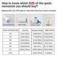 thumbnail image 4 of 3/8 Inch Tube OD Straight Water Purifier Tube Connector Filter Pipe Joint Fitting 5pcs, 4 of 7
