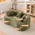 thumbnail image 5 of Timbernest 79" Curved Sofa, Cloud Couch for Living Room, Boneless Floor Sofa, No Assembly, Green, 5 of 10