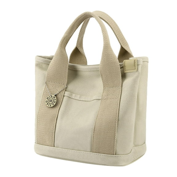 MUSOIE Canvas Tote Bag Casual Multi Pockets Handbags Large Capacity Shopping Shoulder Bag Purse