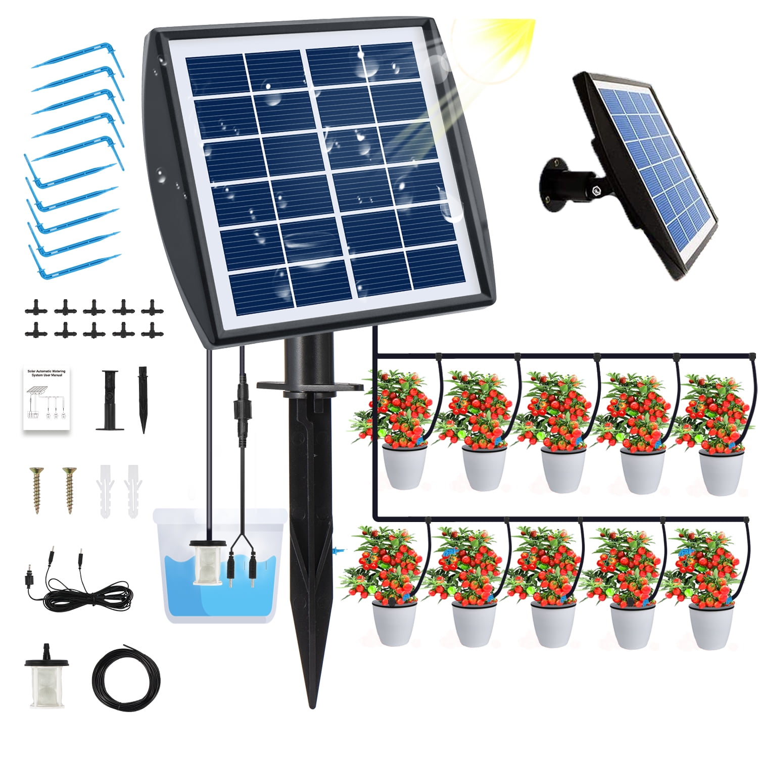 YaNovate Solar Irrigation Automatic Watering System Solar Drip