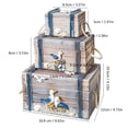 thumbnail image 3 of Storage Box Mediterranean Three In One Wooden Storage Box Storage Case Cover Three Jewelry Boxes Wooden Cases Ornaments (C), 3 of 6