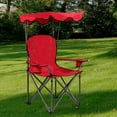 thumbnail image 1 of Costway Chaise de Plage Pliante Portable avec Porte-Gobelets Sac Camping Randonnée Plein Air Rouge, 1 of 10
