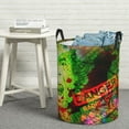 thumbnail image 6 of DouZhe Waterproof Collapsible Large Laundry Baskets, Cry Man Chaos Warning Prints Circular Hamper with Handles, 6 of 7