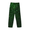 thumbnail image 3 of Lsque Green Sparkling Print Men's Pajama Pants, Lounge Pant - Comfortable Home Wear,Elastic Waistband, Stylish Design-Large, 3 of 9