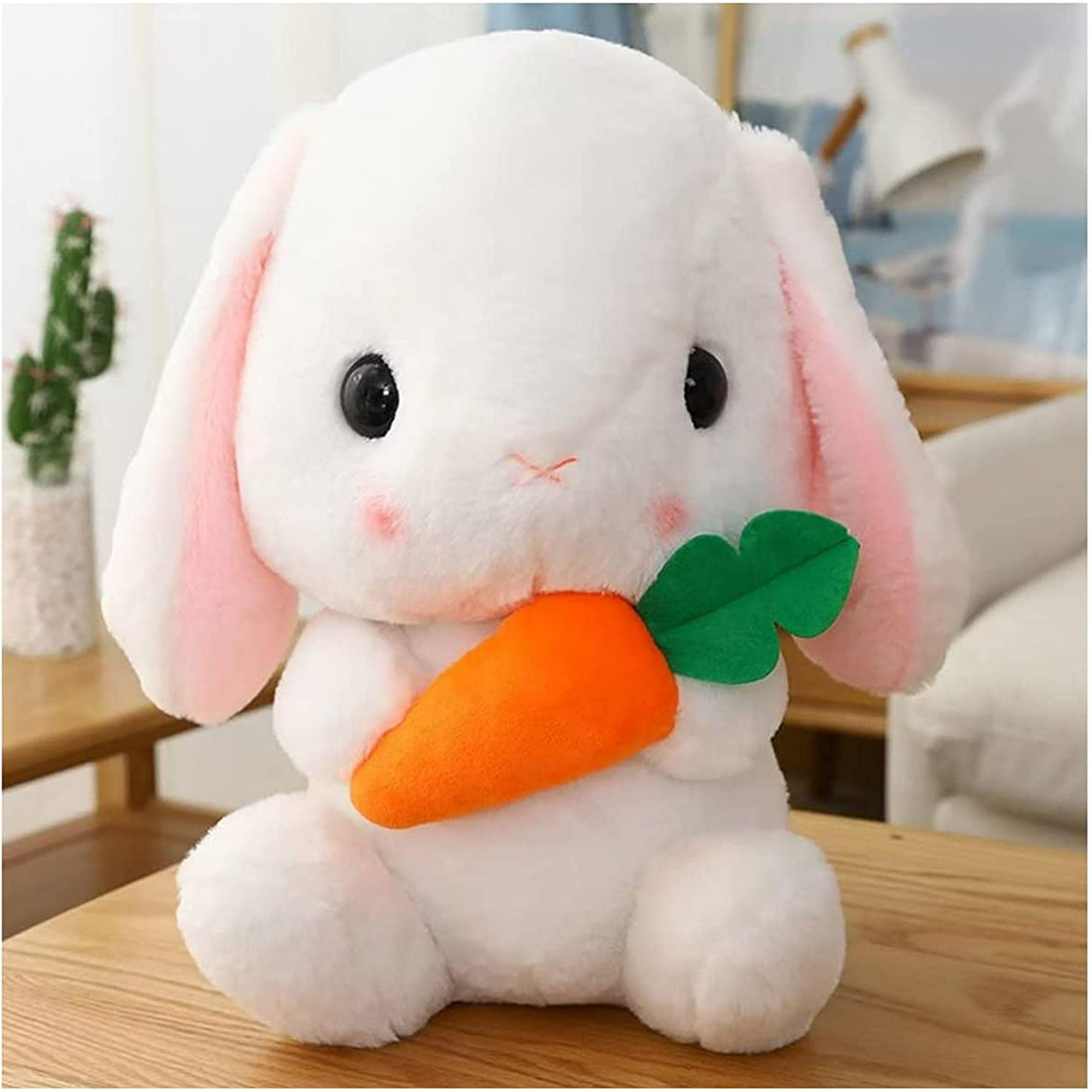 Bunny Pillows Bunny Stuffed Animal Cute Bunny Doll Plush Rabbit Toys Gift for Kids Girls Women Girlfriend on Birthday Christmas Valentines Day Easter Thanksgiving 17 inch 43cm White Carrot Walmart