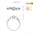 thumbnail image 5 of ANGARA Natural 0.75 Ct. Diamond Side Stone Engagement Ring in Sterling Silver for Women (Ring Size: 8), 5 of 10