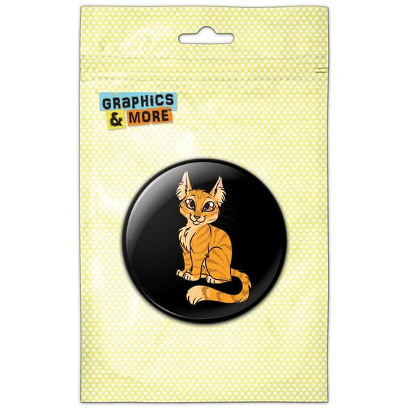 Orange Tabby Cat Pet Pinback Button Pin Badge