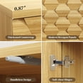 thumbnail image 5 of BROTTAR Sideboard Buffet Cabinet with Storage, Modern Accent Credenzas with Unique 3-Dimensional Craft, 31.5" Coffee Bar Cabinet Buffet Console Table for Entryway Kitchen Dining Room, Natural, 5 of 9