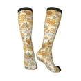thumbnail image 4 of Daiia Sports Socks Groovy Hippie Flower Mushrooms Printed Novelty Crew Socks for Men Women Knee High Socks Cotton Socks Soft & Breathable Support Unisex Socks, 4 of 9