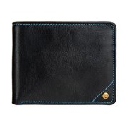 Hidesign Angle Stitch RFID-blocking Multicompartment Black/Brown Leather Wallet