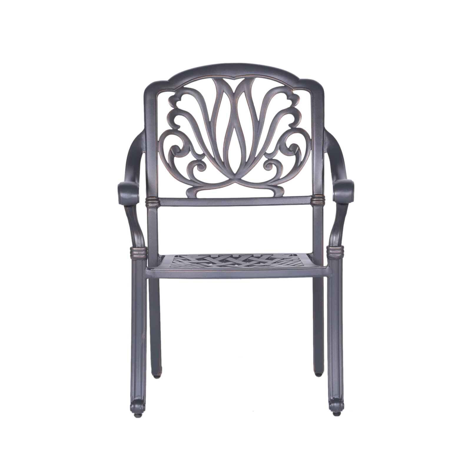 Kilmer Patio Dining Chair with Cushion, Seat: 16" H, Stacking: Yes - image 2 of 4