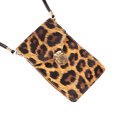 thumbnail image 1 of Crossbody Mobile Phone Bag PU Transparent Leopard Print for Keys Coins Money, 1 of 6