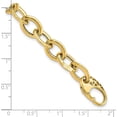 thumbnail image 4 of 14k Yellow Gold Polished Fancy Oval Link Bracelet - 8.5"- Made In Italy, 4 of 6