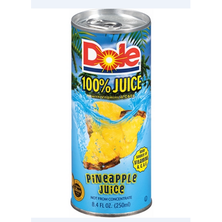 UPC 038900773700 product image for Dole 100% Pineapple Juice, 8.4 Fl Oz | upcitemdb.com