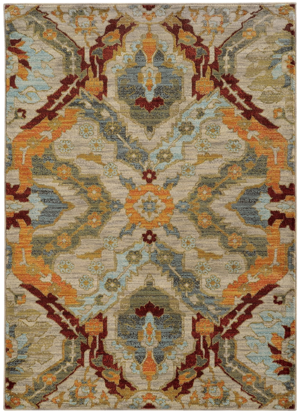 Sphinx Sedona Area Rug 6357A Beige Waves Curves 3' 10