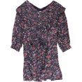 thumbnail image 1 of Rebecca Taylor Vestido con volantes y estampado floral para mujer, azul, pequeño, 1 of 2