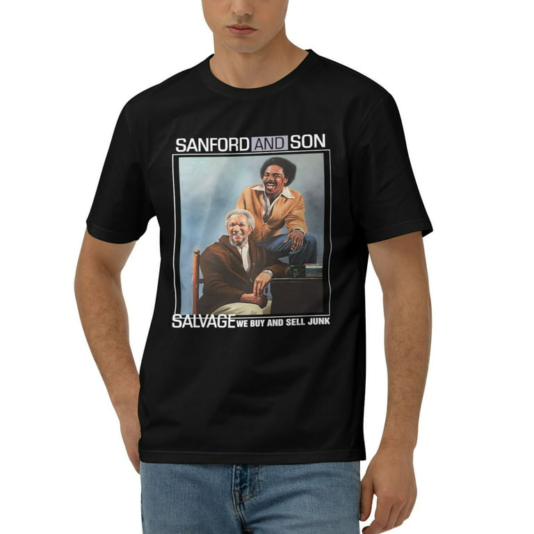 Mens Sanford And Son Sanford Lamont Sanford Salvage We Buy And Sell Junk Official Vintage Cotton Crew T Shirts Large Black - Walmart.com