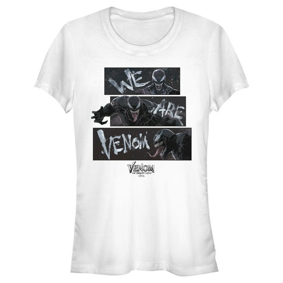 Junior's Marvel Venom: Let There be Carnage We are Venom Comic  Graphic Tee White Small