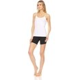 thumbnail image 3 of Essential Elements 4 Pack: Women's Cotton Spandex Spaghetti Strap Sleeveless Long Strappy Basic Layering Camisole XS-3XL X-Large, White, 3 of 5
