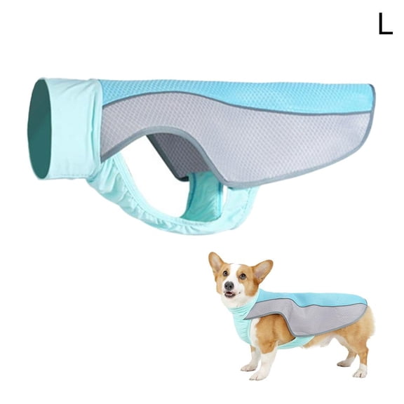 Dog Cooling Vest,Comfortable Dog Cooling Coat,Breathable Pet CoolingVest,Sun Protection Dogs with Reflective Stripes for Summer Outdoor Hunting Training and Camping