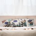 thumbnail image 4 of Minimal Throw Pillow Cushion Case Pack of 4, Modern Style Leaf Branch and Geometric Abstract Details Contemporary, Modern Accent Double-Sided Digital Printing, 20", Eggshell Tan and Seafoam, 4 of 6