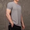 thumbnail image 4 of Cmfcve Cotton Linen T-Shirt for Men Henley Casual Short Sleeve Shirt 2026 Summer Textured Knit Beach Vacation Top, 4 of 9