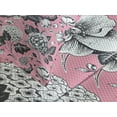 thumbnail image 4 of Ambesonne Floral Quilted Bedspread Set 3 Pcs, Vintage Garden Flowers, Queen Size, Coral Black and White, 4 of 5