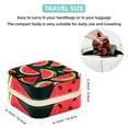 thumbnail image 5 of Watermelon Travel Portable Square Necklace Holder with Earring Holder, Display Case - Travel Organizer for Rings, Earrings, Necklaces, Bracelets - Suitable for Girls and Women, 5 of 6