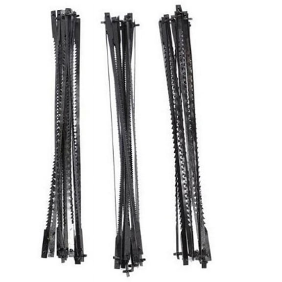 36Pcs Scroll Saw Blades 127mm Carbon Steel Fretsaw with Pin 15/18/24 Teeth Standard Fine Cut