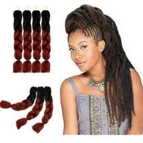 SAYFUT 24" Synthetic Hair Ponytail Afro Twist Braids Kanekalon Jumbo Braiding Ombre Crochet Braids(3-4 Bundle/Packs)
