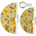 thumbnail image 4 of FMSHPON Yellow Fall Pumpkins Flowers Xmas Christmas Tree Skirt Stand Mat for Holiday Party Decoration Indoor Outdoor 48 inches, 4 of 6