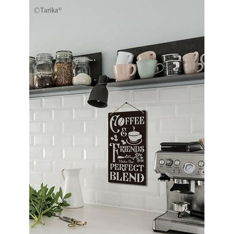 Coffee Bar Open Daily Cafe Decor Wood Hanging Plaque 5x10 Inch Coffee Signs  Modern Bar Accessories Kitchen Home Pub Shop Coffee Station Farmhouse Deco