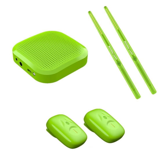 Portable Electronic Air Drum Kit for Kids with Smartphone Connectivity Adjustable Sound and Soft Sticks