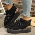 thumbnail image 5 of Bnwani Womens Boots,Winter Boots,Non-slip,Slip-on,Platform,Cozy,Black,43(US:9.5), 5 of 6