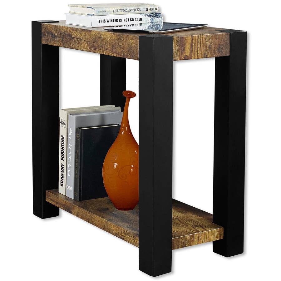 Monarch Accent Table Black / Distressed ReclaimedLook Top