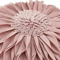 thumbnail image 7 of JWH 3D Handmade Aesthetic Decorative Velvet Flower Throw Pillows Sunflower Pillow Soft for Bedroom Couch Bed Decor 14inch Dusty Pink, 7 of 7