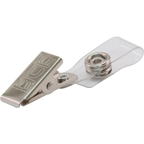 Advantus ID Badge Clip Adapters - Metal, Vinyl - 25 / Pack - Silver | Bundle of 2 Packs