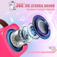 thumbnail image 2 of Mini Karaoke Machine for Kids, Birthday Gifts for 3 4 5 6 7 8 9 10 Year Old Girls, 2 Wireless Karaoke Microphones for Kids, Portable Bluetooth Speaker, Gifts for Girls, 2 of 7