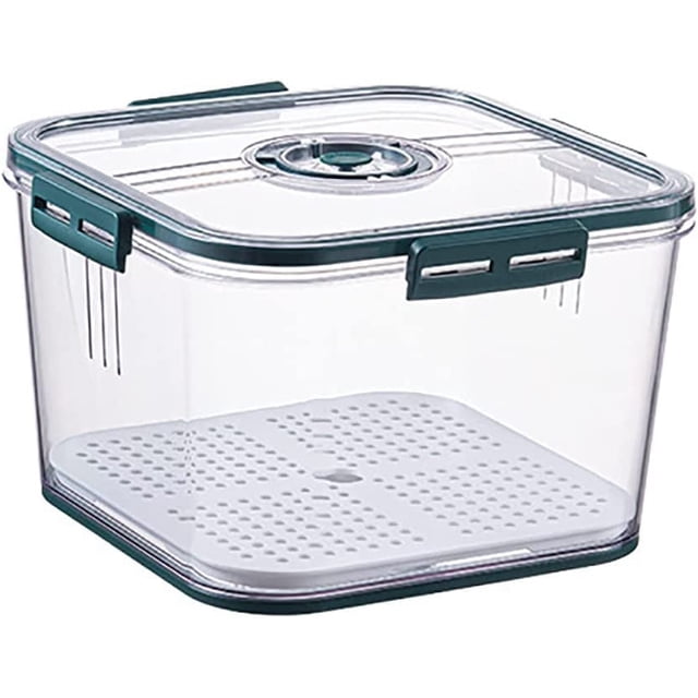 Recipientes de vidrio para almacenar alimentos con tapas Organizador de refrigerador de cocina Contenedores herméticos duraderos A prueba de fugas Apto para lavavajillas para alimentos Bebidas Frutas