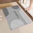 thumbnail image 1 of Alfombra de baño súper absorbente antideslizante con respaldo de goma lavable alfombrilla de baño gris 35.43x23.62en estilo moderno, 1 of 5