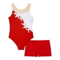 thumbnail image 3 of Xnihocha New Gymnastics Leotards for Girls Tumbling Dance Outfits Ballet Dance Unitard Biketard Red 4, 3 of 7