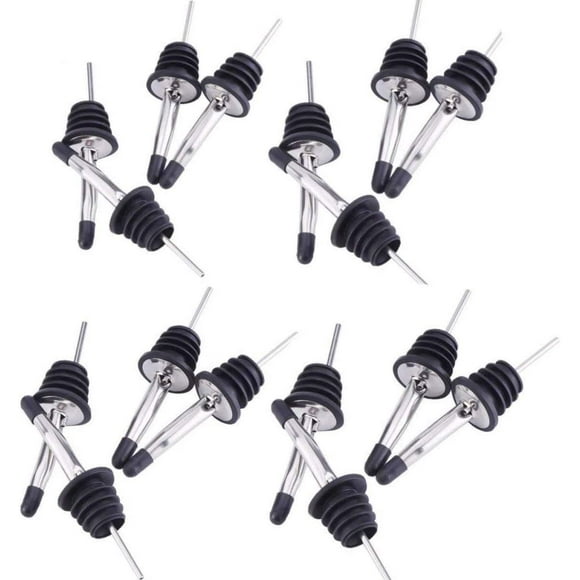 16 Pieces Bottle Pourer With Flap Wine Pourer Pourer For Schnapps, Oil And Wine, Cocktails, Parties, Shots And Bars