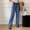 *Dark Blue, variant on ClodeEU Women's Mid Rise Wide Leg Denim Jeans with Star Pattern,Casual Trendy Baggy Pants Dark Blue,Women's Plus L